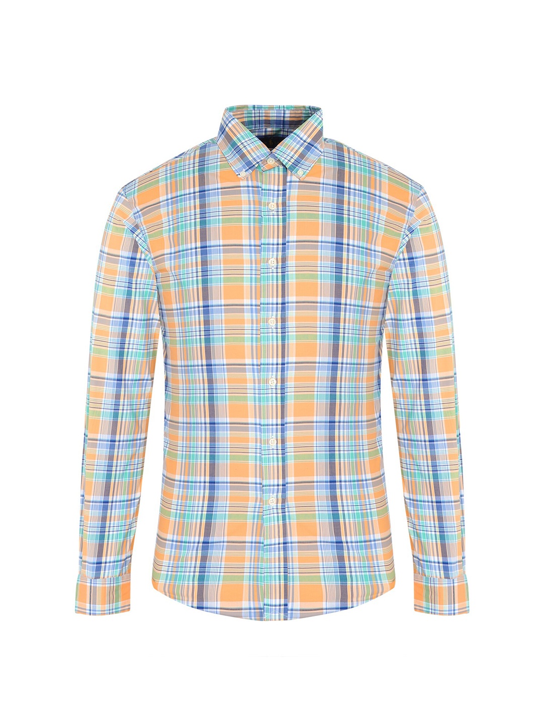 

Polo Ralph Lauren Men Orange Checked Casual Shirt
