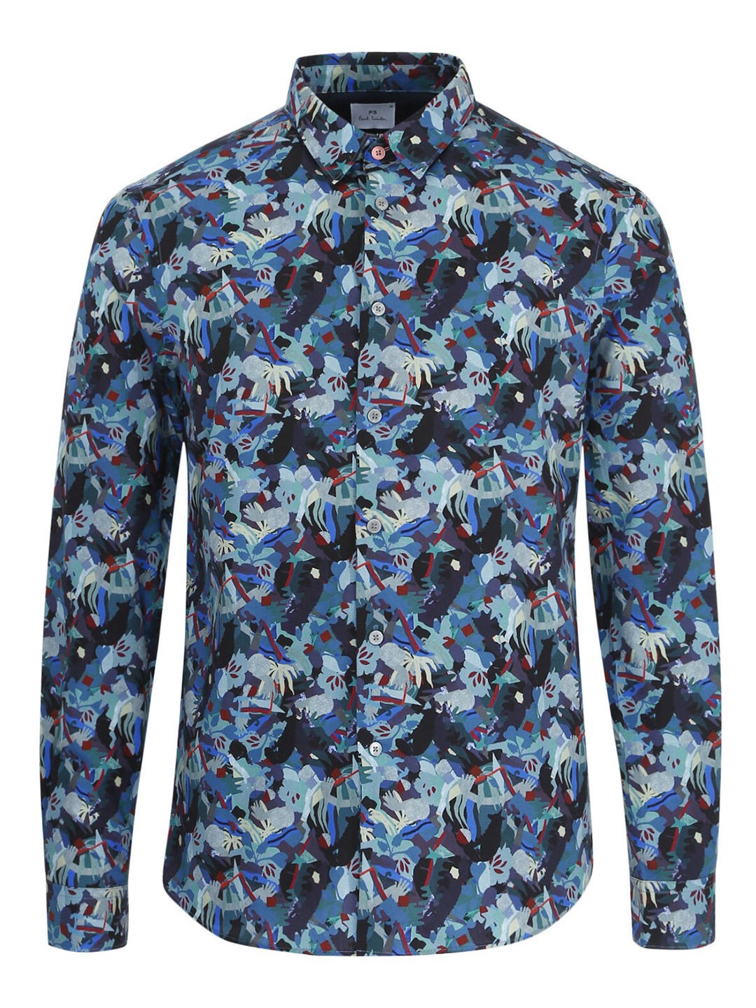 

PS By Paul Smith Men Blue Printed Regular Fit Cotton Casual Shirt