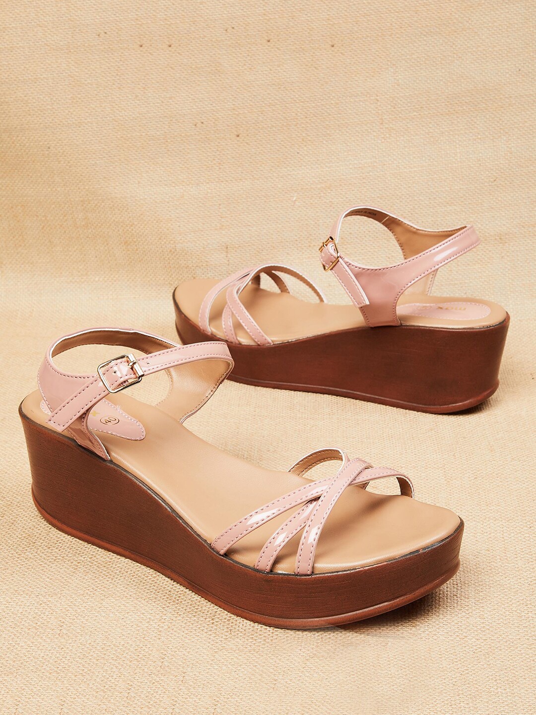 

max Pink PU Platform Sandals