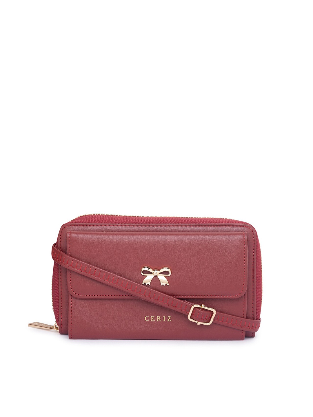 

CERIZ Women Burgundy Solid Purse