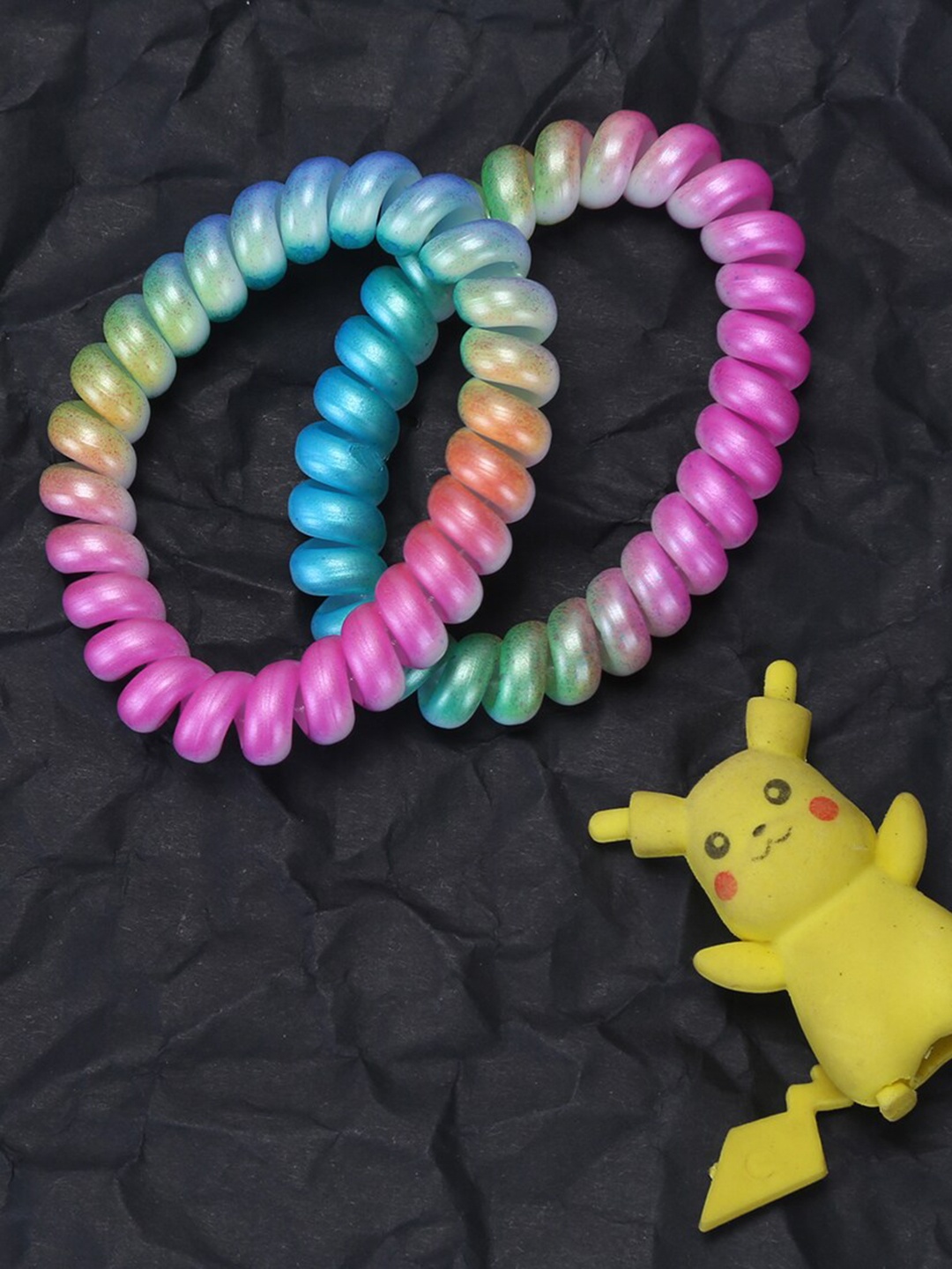 

Jewelz Girls Set Of 2 Blue & Pink Spiral Ponytail Holder