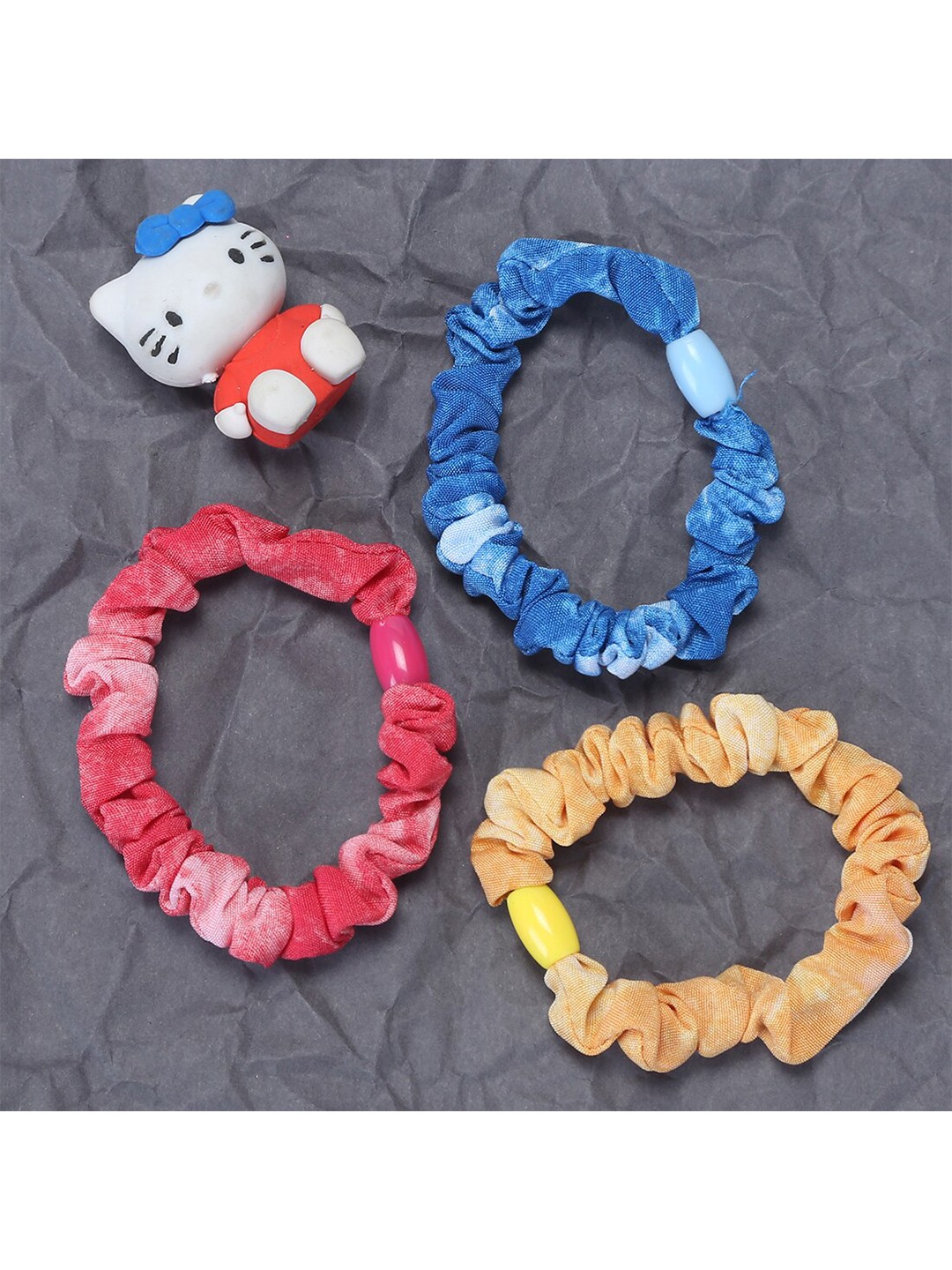 

Jewelz Girls Blue & Orange Set of 3 Lace Ponytail Holders