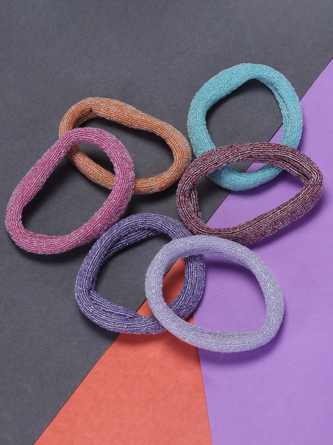 

Jewelz Girls Blue & Pink Set of 6 Ponytail Holders