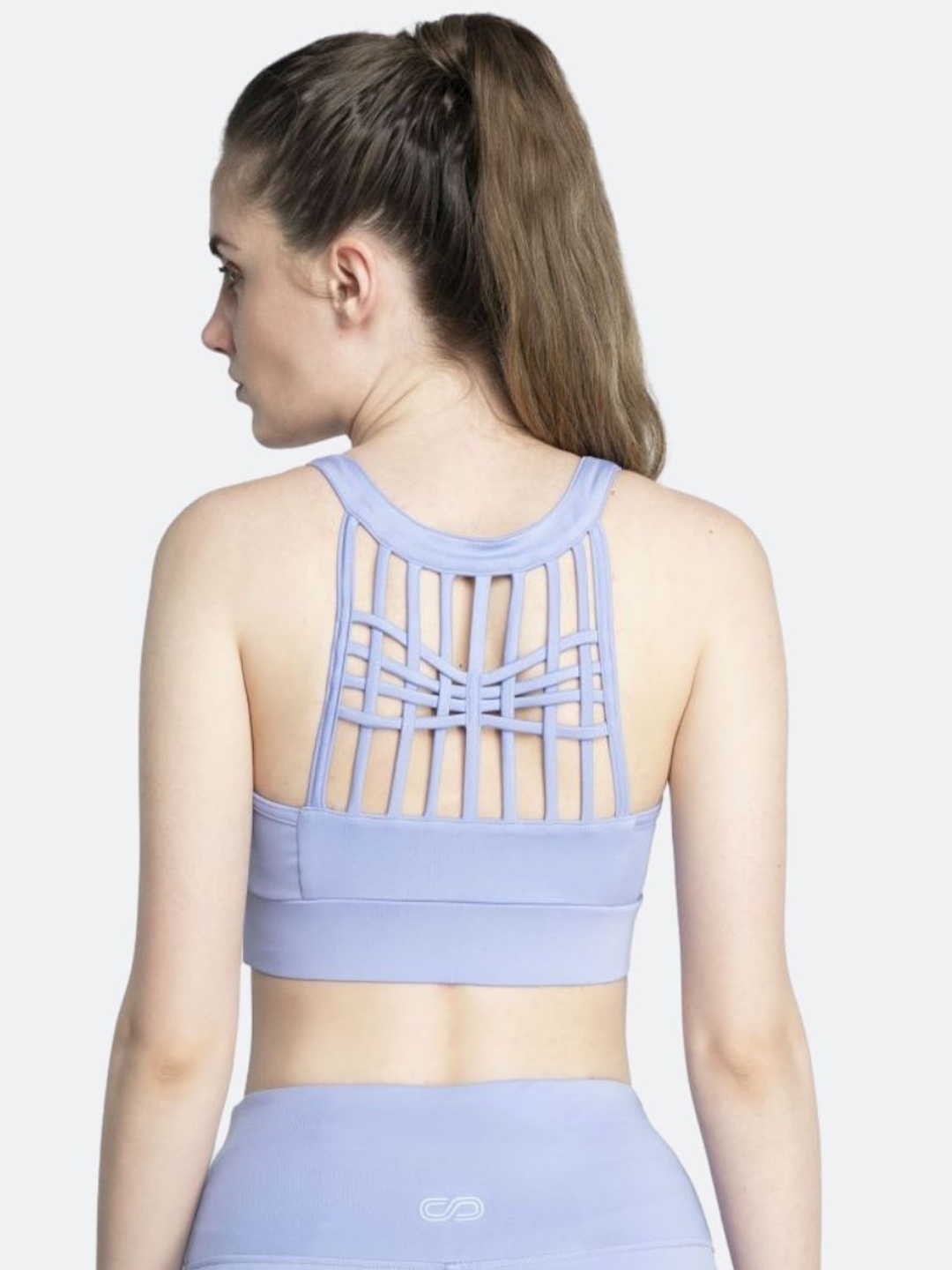 

Silvertraq Blue Styled Back Training & Gym Bra - Anti-Odour Quick Dry