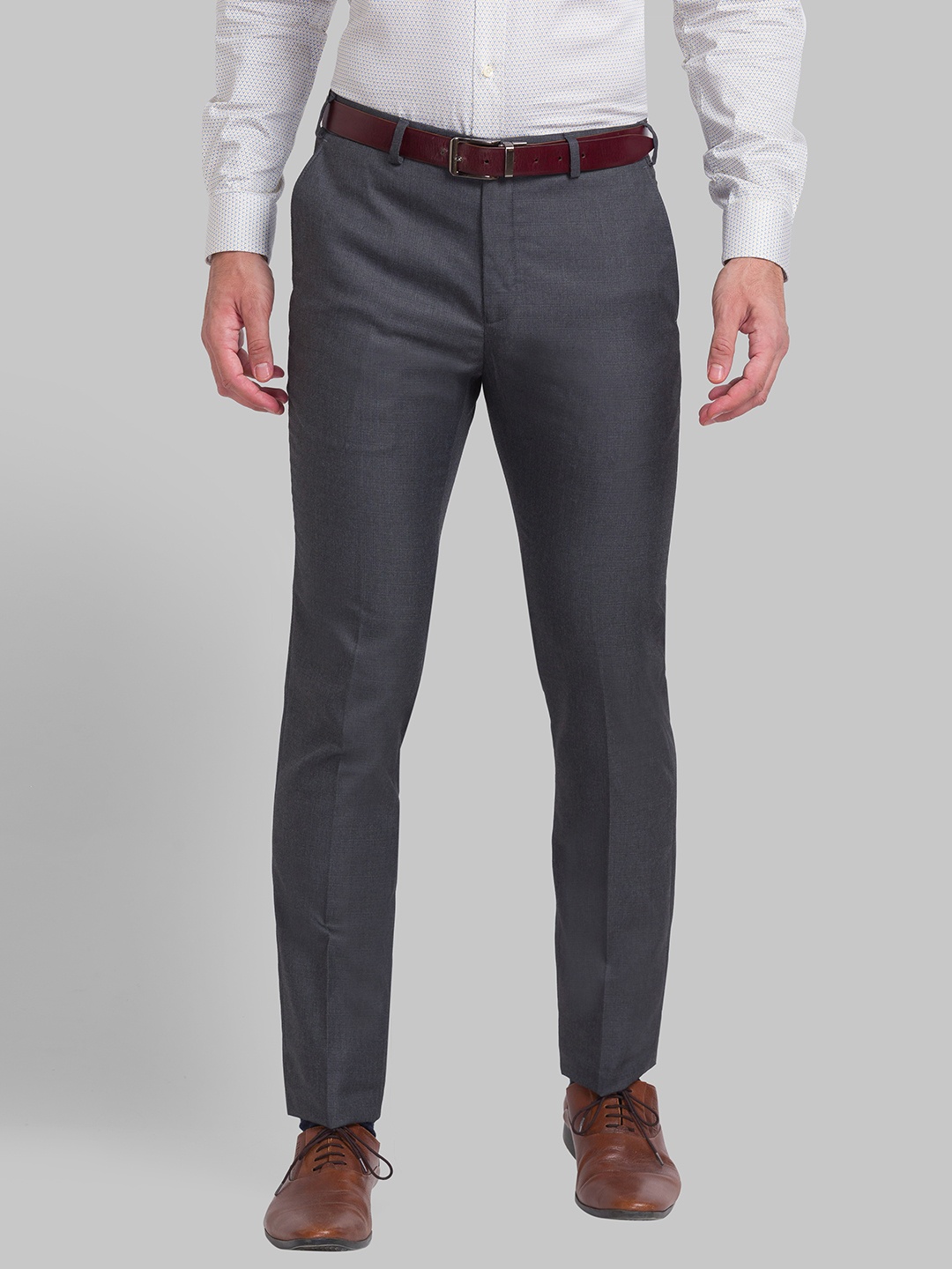 

Raymond Men Grey Slim Fit Wrinkle Free Trousers