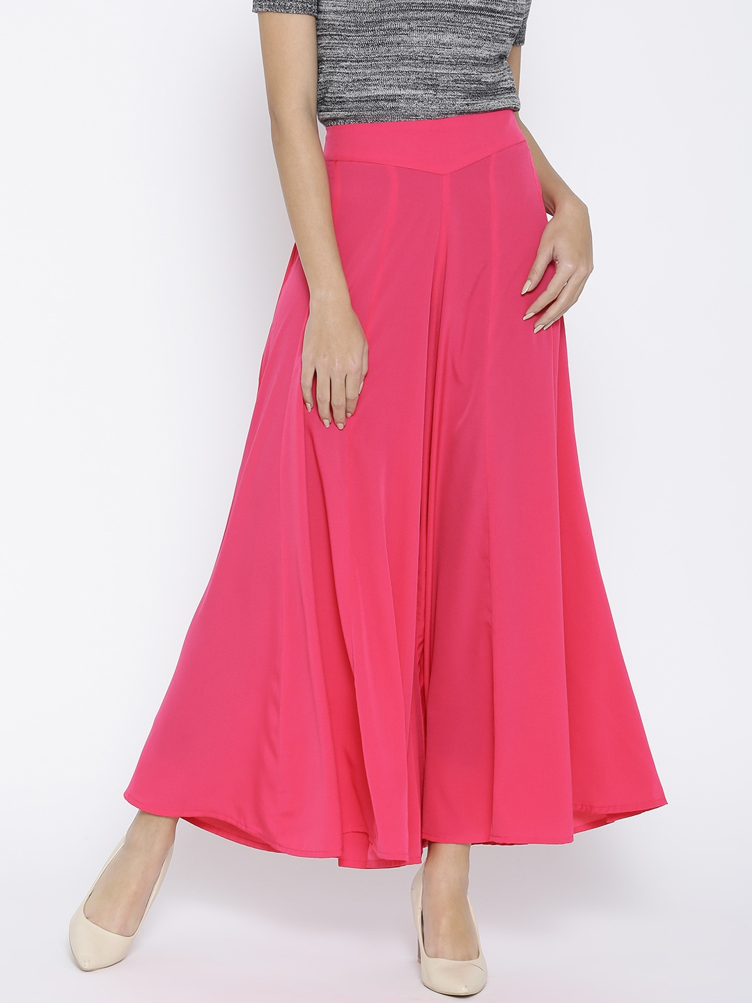 

AURELIA Pink Panelled Palazzo Trousers