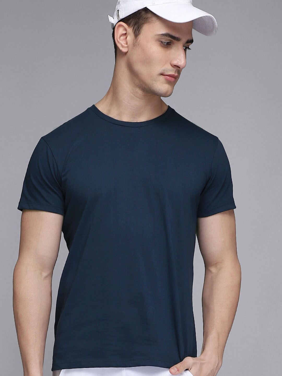 

Free Authority Men Teal Blue Cotton T-shirt