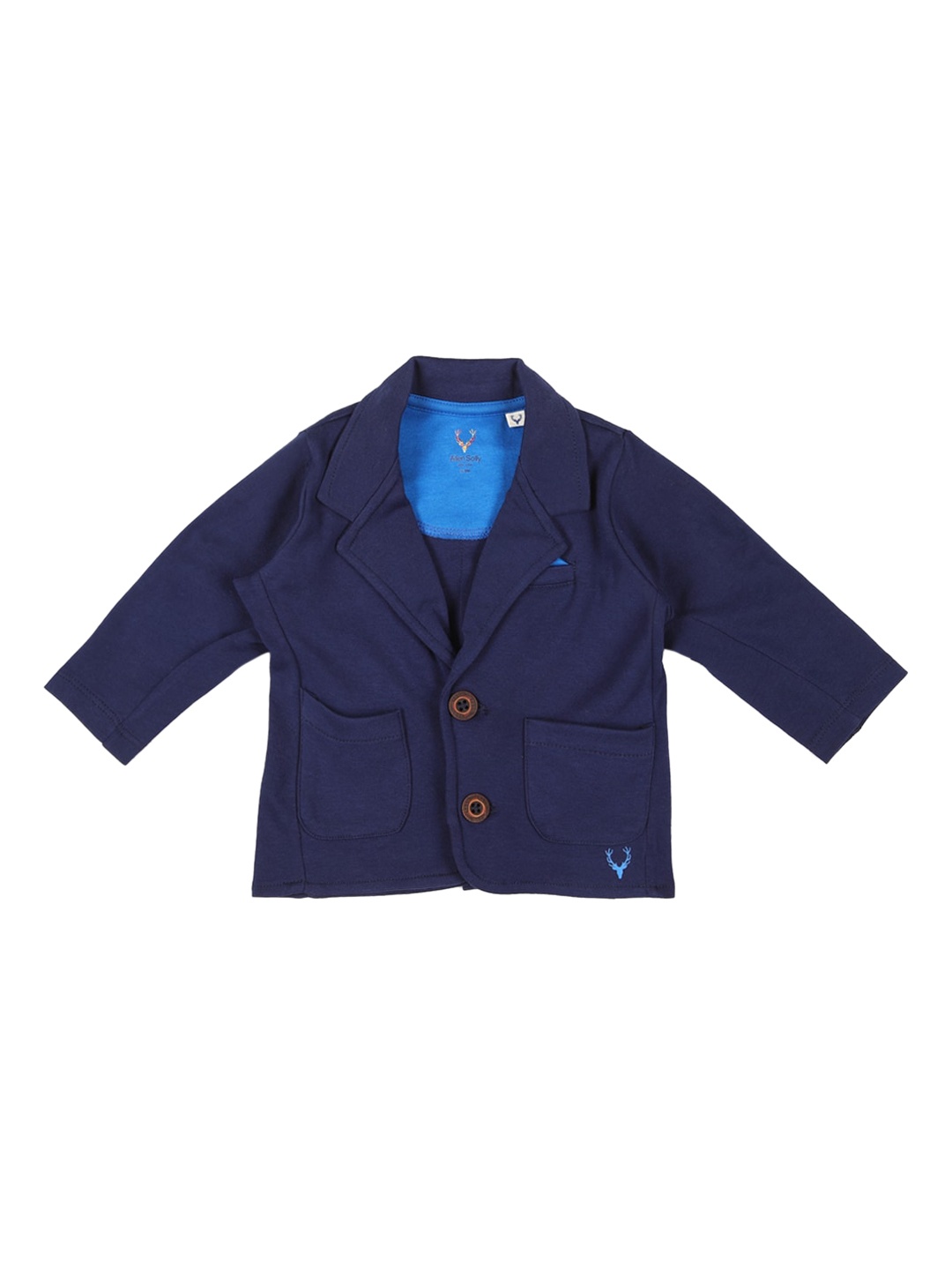 

Allen Solly Junior Boys Navy Blue Solid Single-Breasted Blazers