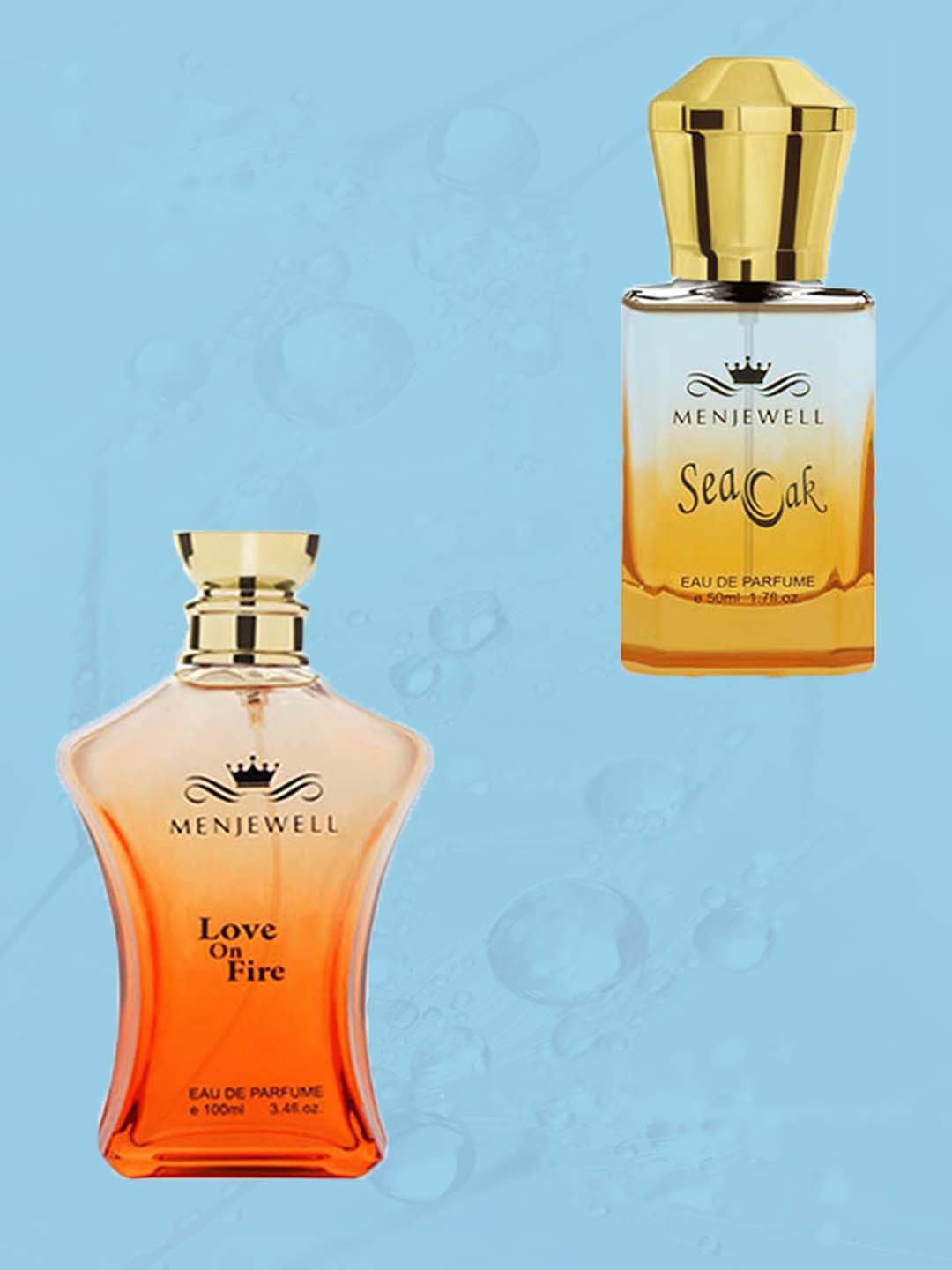 

Menjewell Men Set of Love On Fire Noir 100 ml & Sea Oak Aqua Fresh Eau de Parfum 50 ml, Orange