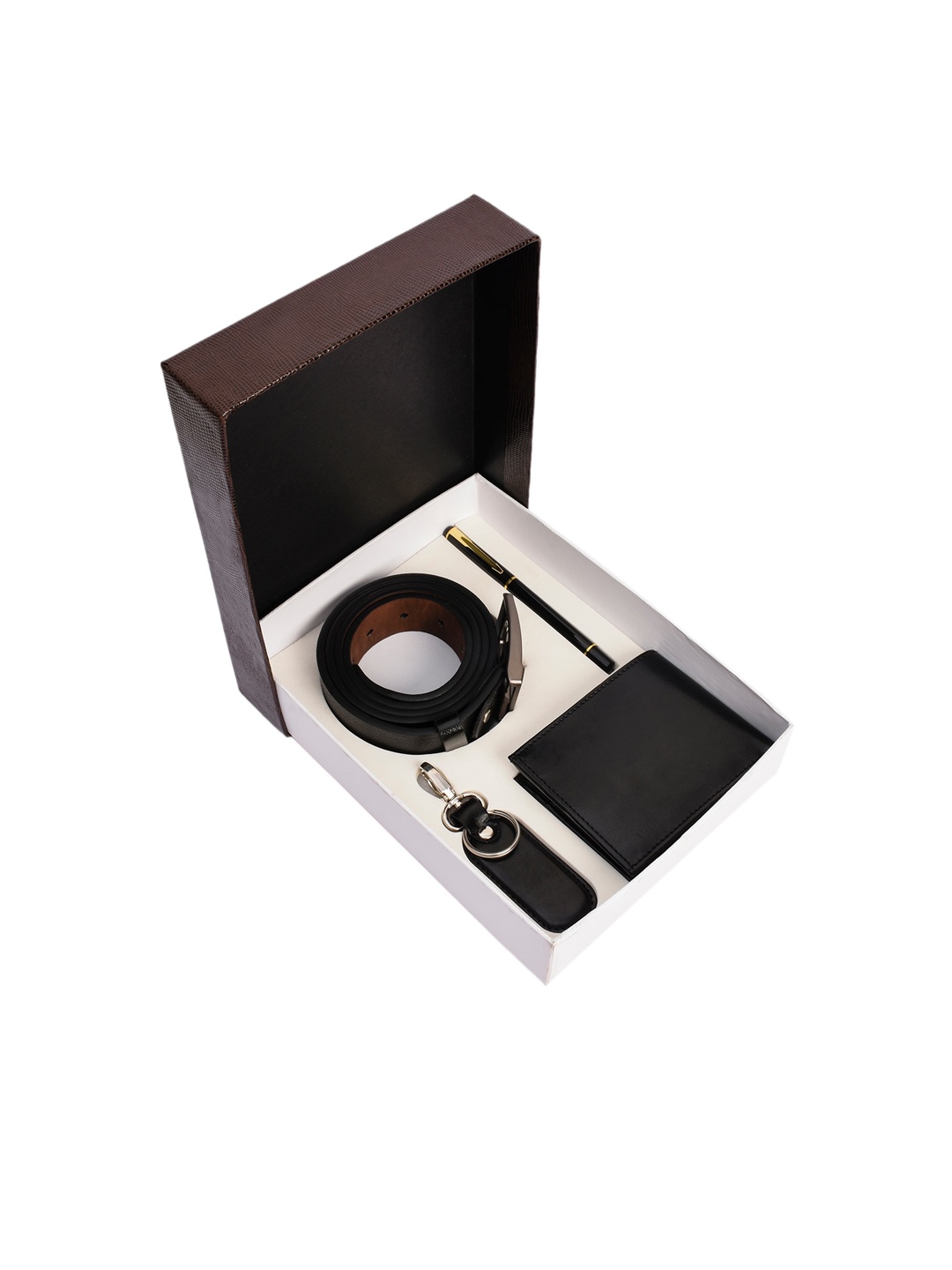 

BuckleUp Men Black Solid Accessory Gift Set