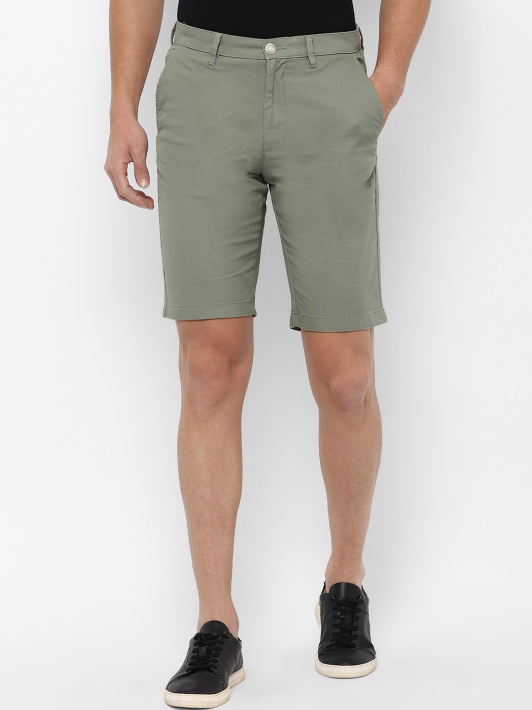 

Allen Solly Men Green Slim Fit Cotton Shorts