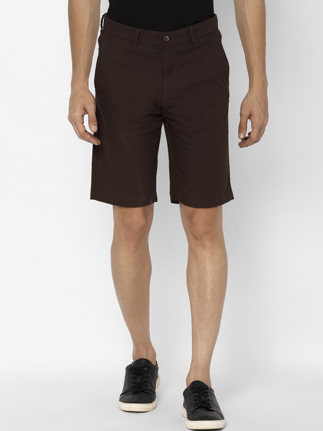 

Allen Solly Men Cotton Brown Slim Fit Mid-Rise Regular Shorts