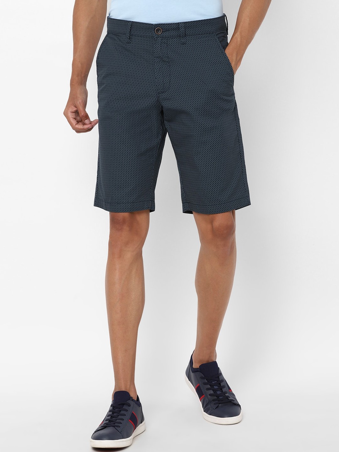 

Allen Solly Men Blue Slim Fit Pure Cotton Shorts