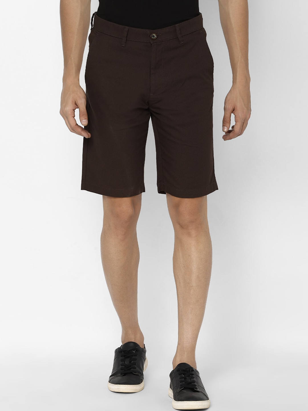 

Allen Solly Men Brown Slim Fit Pure Cotton Shorts