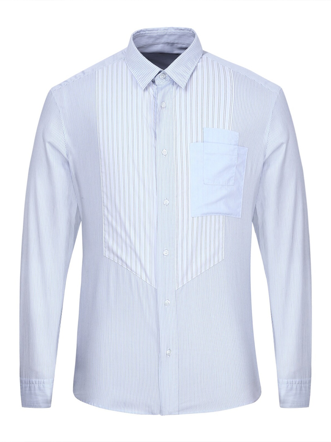 

HUGO Men Blue Striped Cotton Casual Shirt