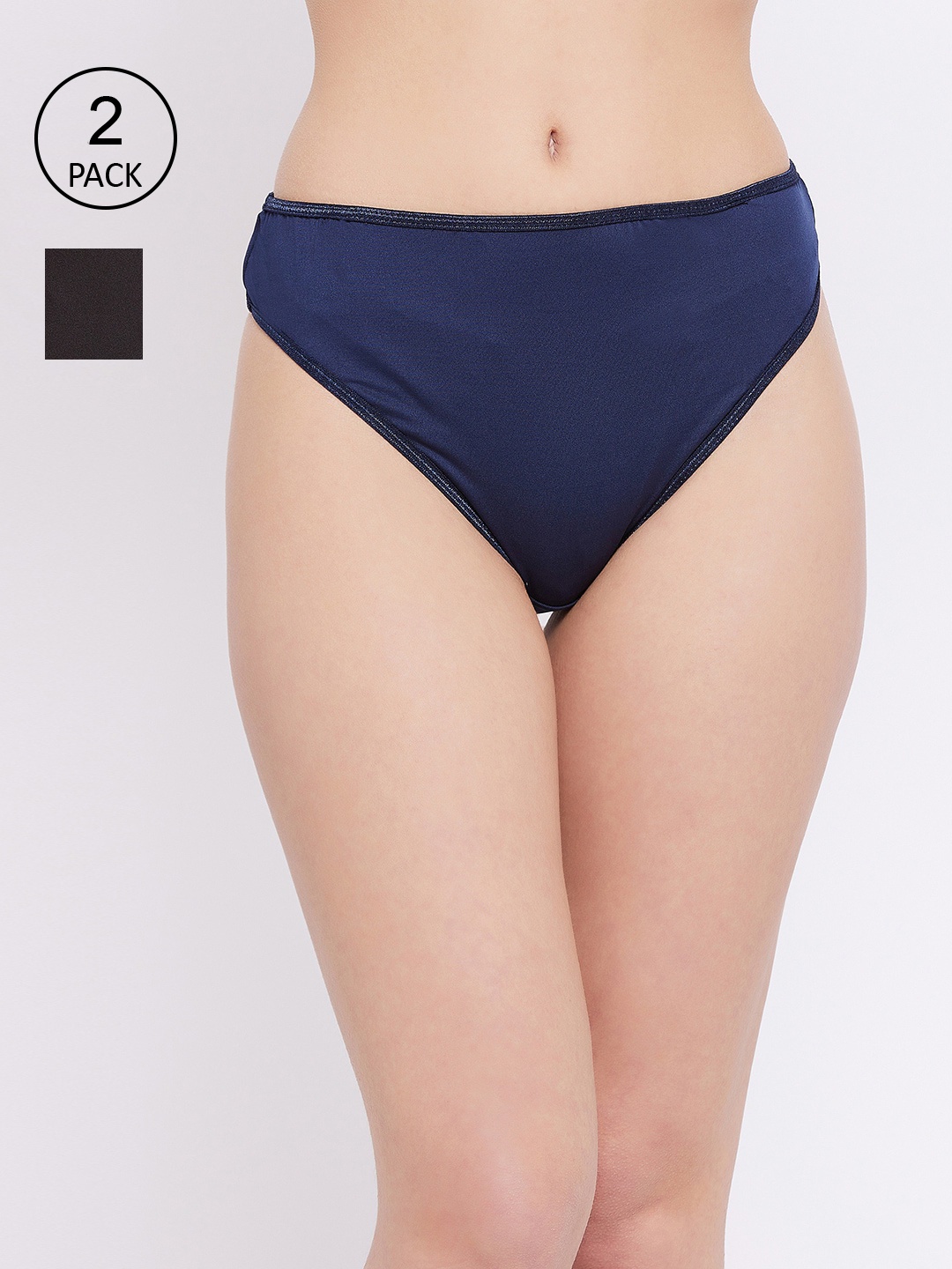 

SECRETS BY ZEROKAATA Women Pack Of 2 Assorted Solid Briefs