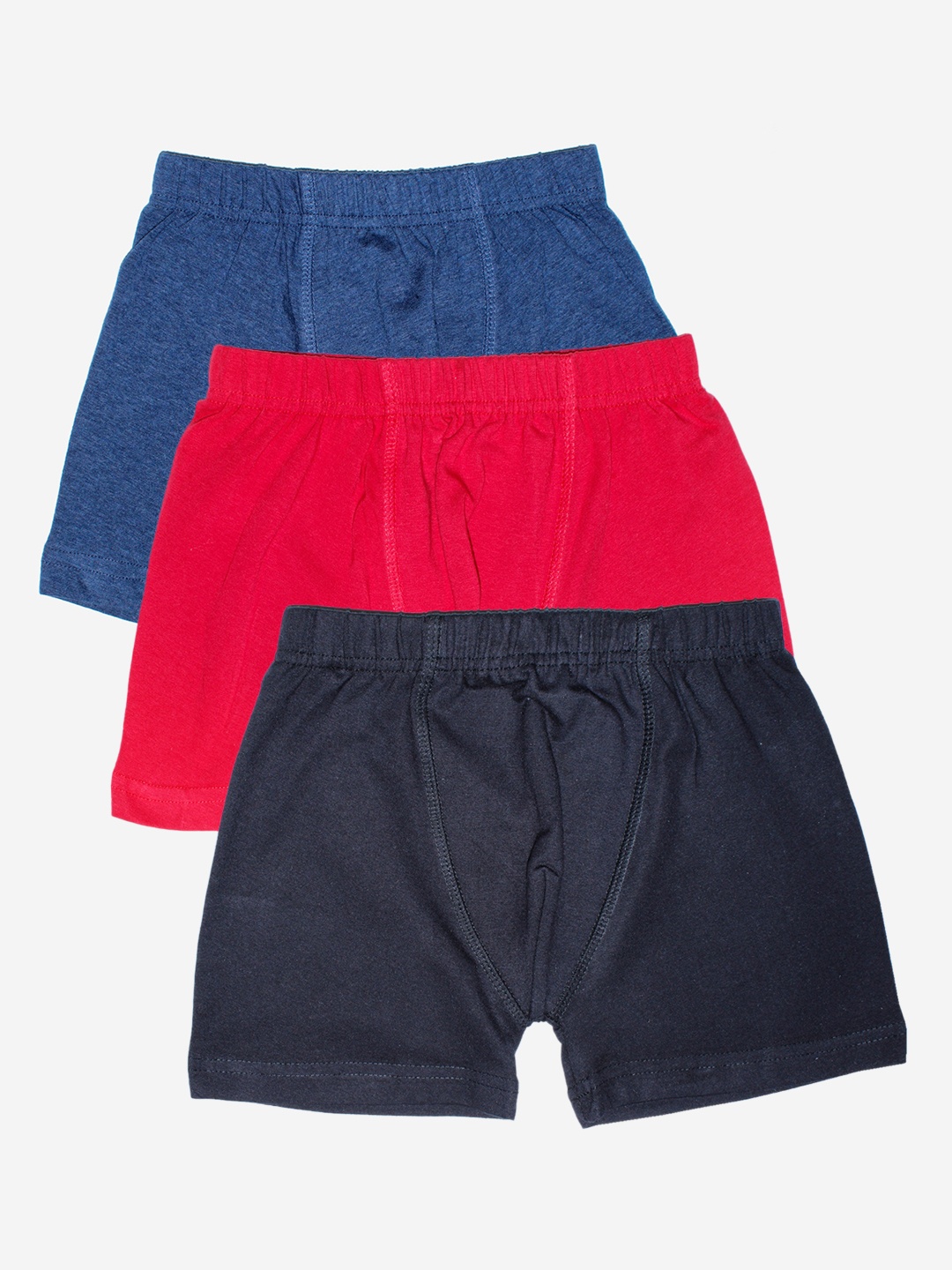 

KiddoPanti Boys Pack Of 3 Solid Boxers SS22BXR002, Navy blue