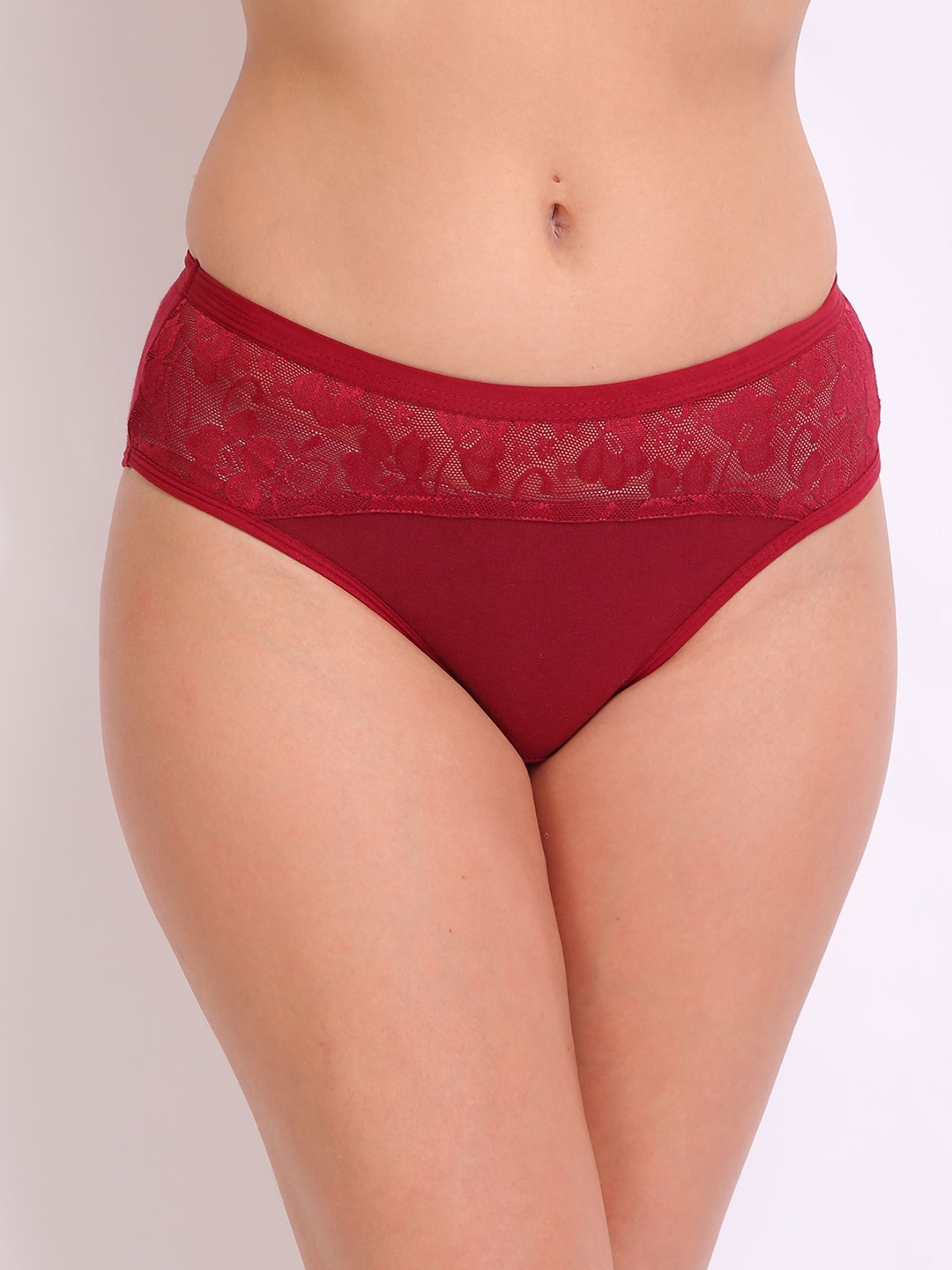

Innocence Women Maroon Self-Design Cotton Hipster Briefs