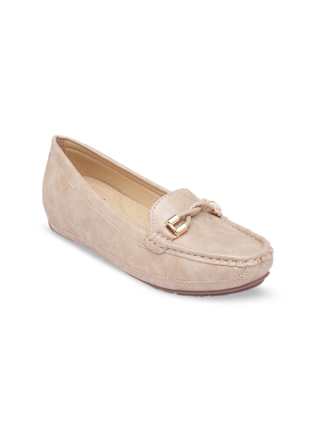 

CERIZ Women Beige Solid Loafers