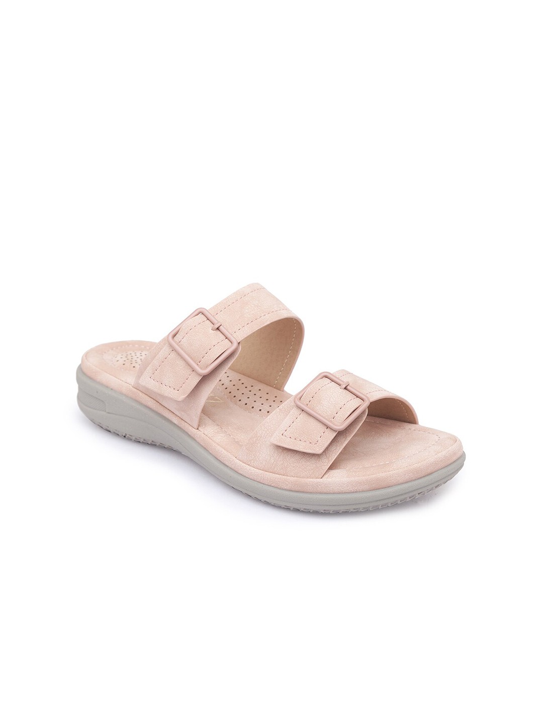 

CERIZ Pink Comfort Sandals with Buckles