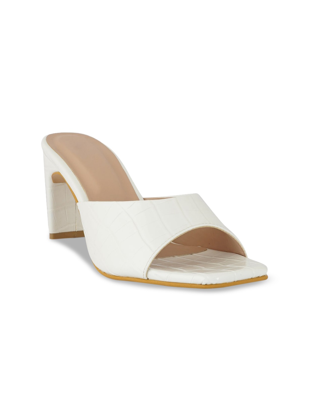 

SAPATOS Women White Textured Sandals