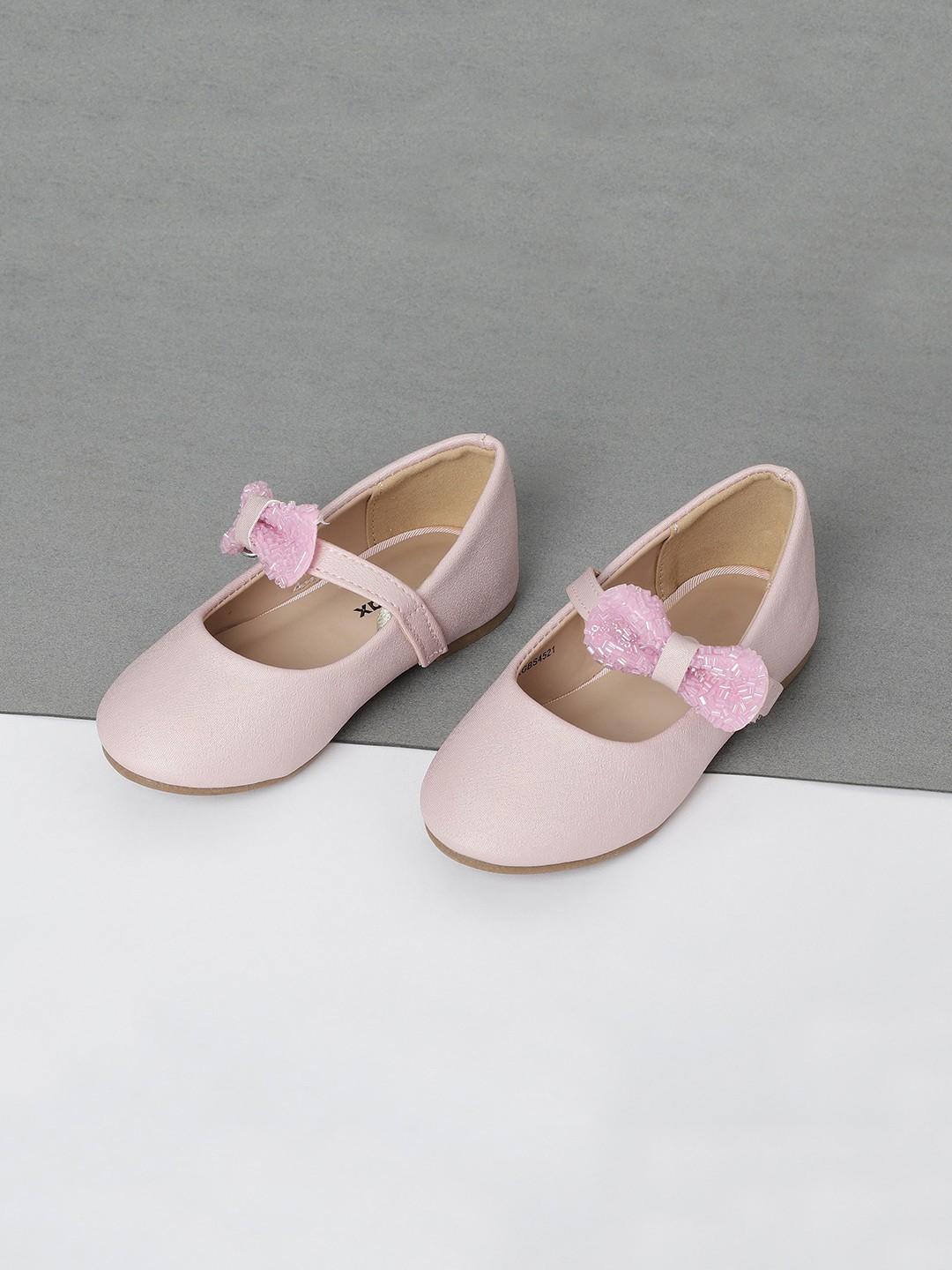 

max Girls Pink Ballerinas with Bows