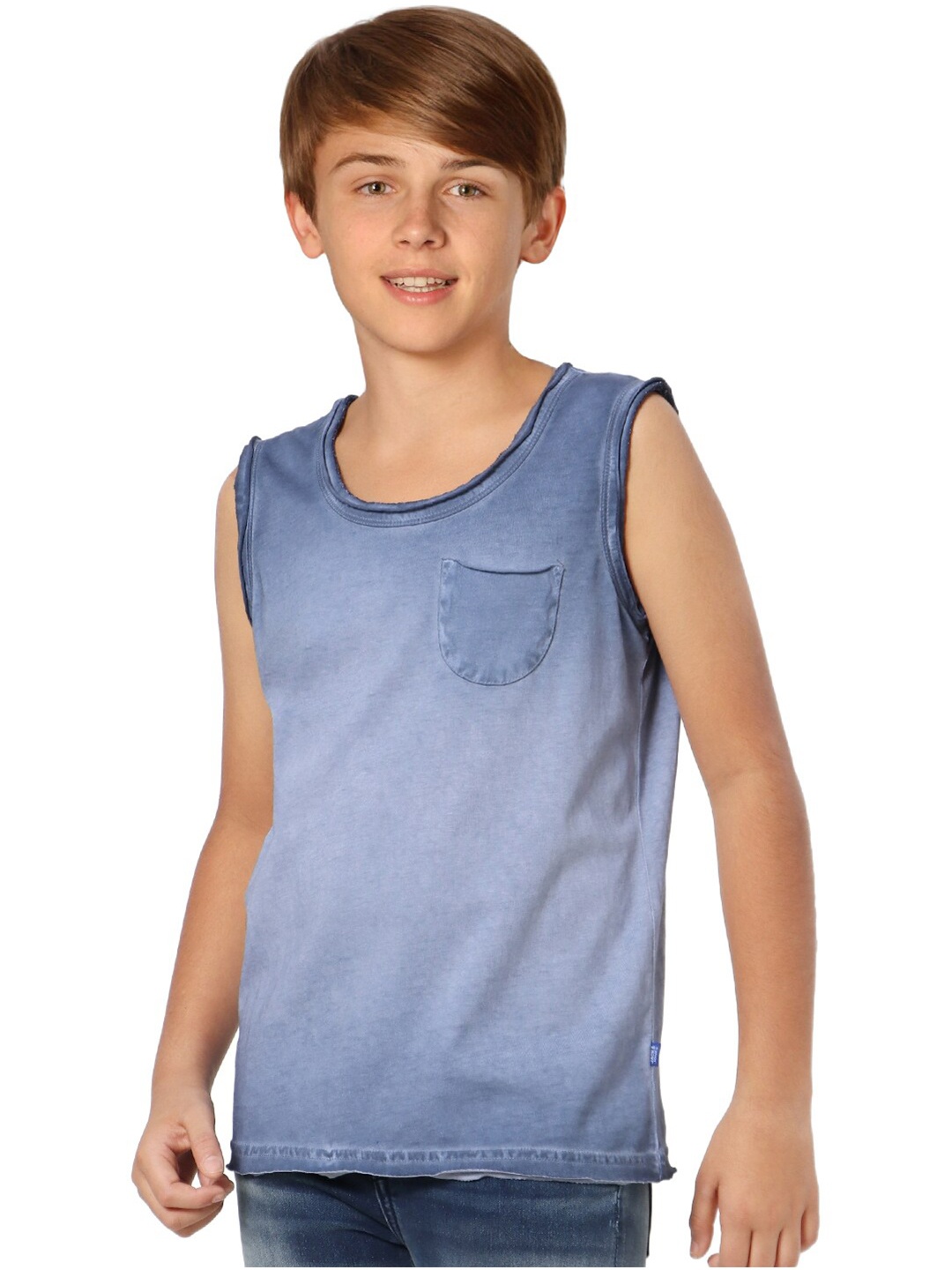 

Jack & Jones Boys Blue Tie and Dye Dyed Regular Fit T-shirt