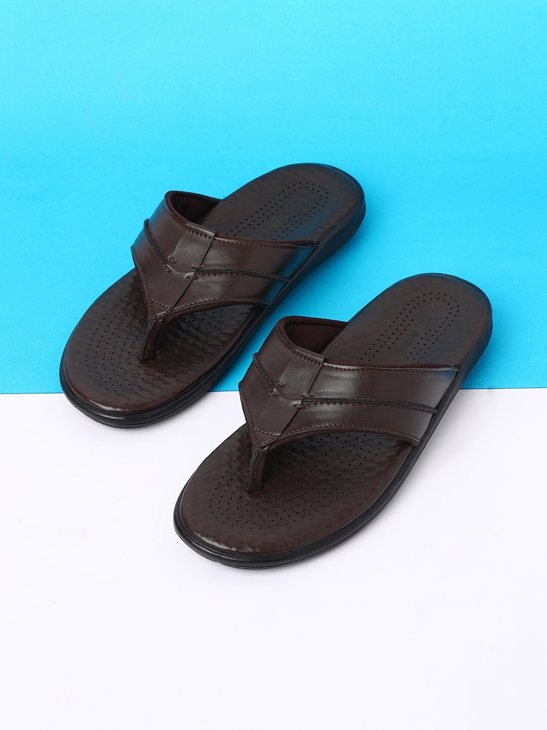 

max Men Brown PU Comfort Sandals