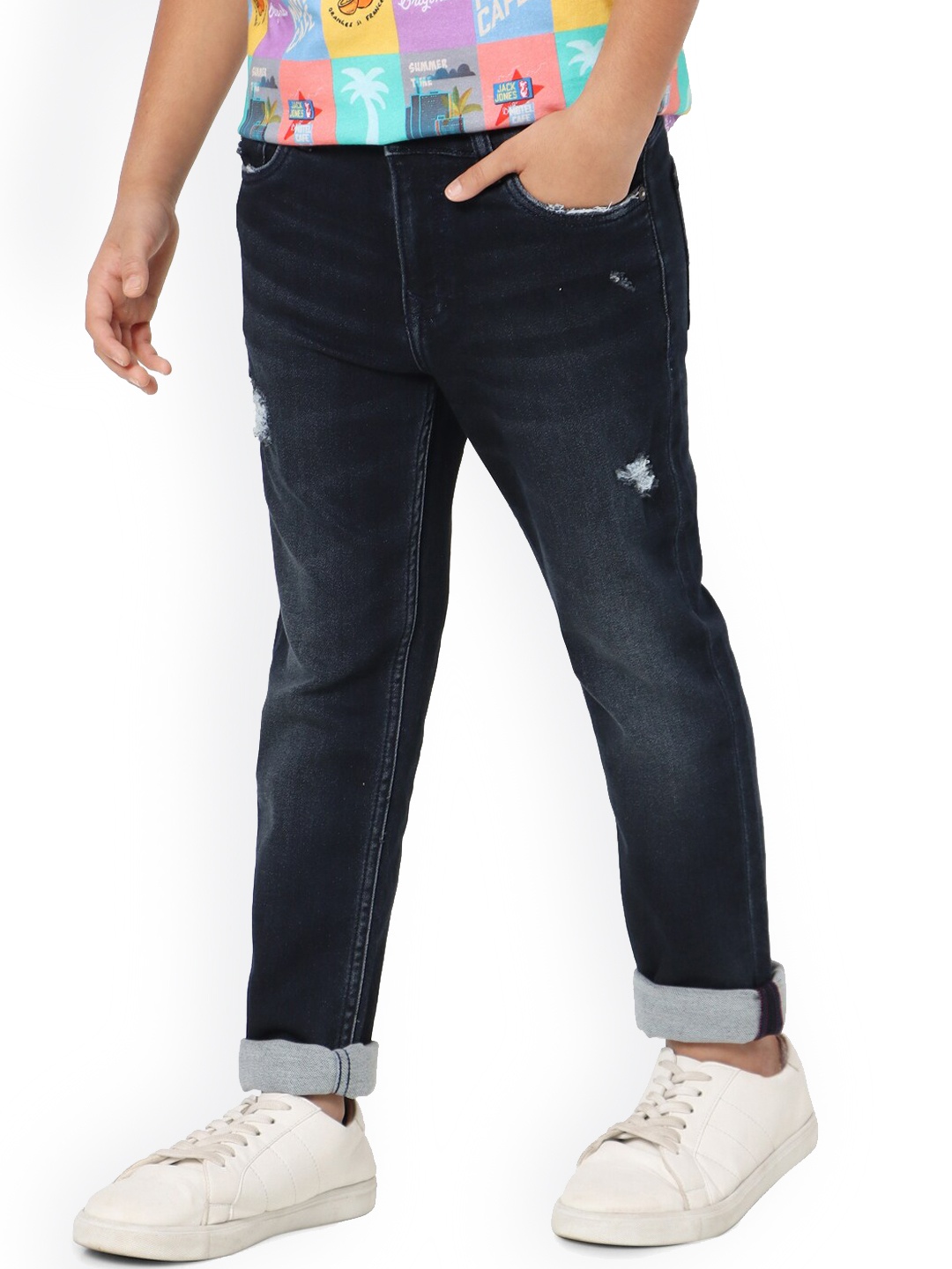

Jack & Jones Boys Blue Light Fade Jeans