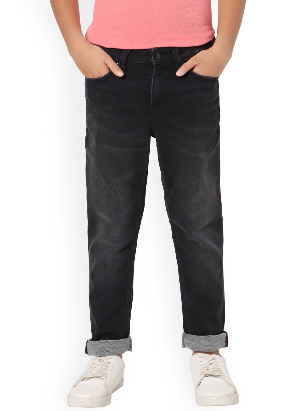 

Jack & Jones Boys Black Light Fade Cotton Jeans