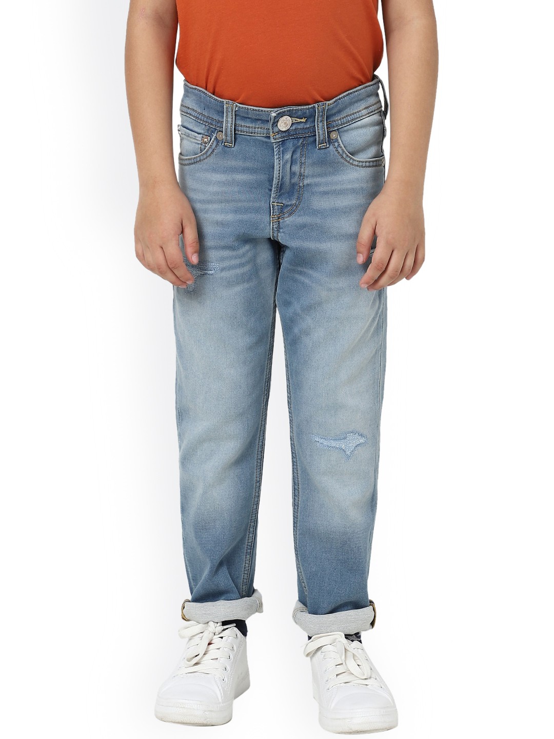 

Jack & Jones Boys Blue Mildly Distressed Heavy Fade Jeans