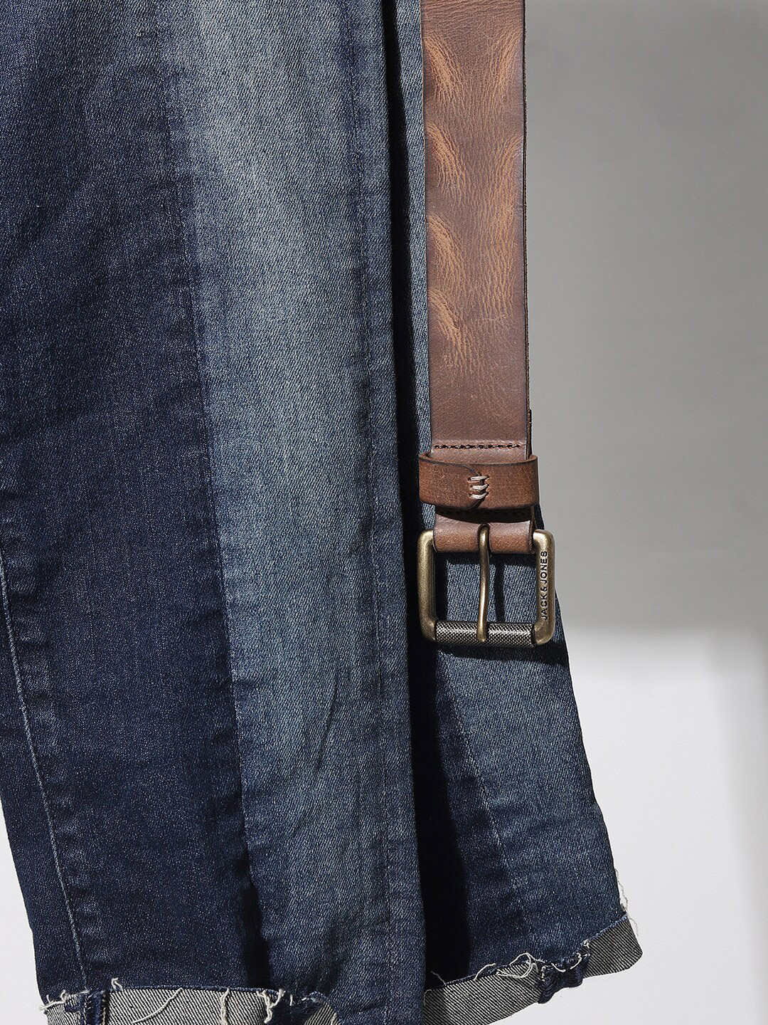 

Jack & Jones Men Brown Leather Belt