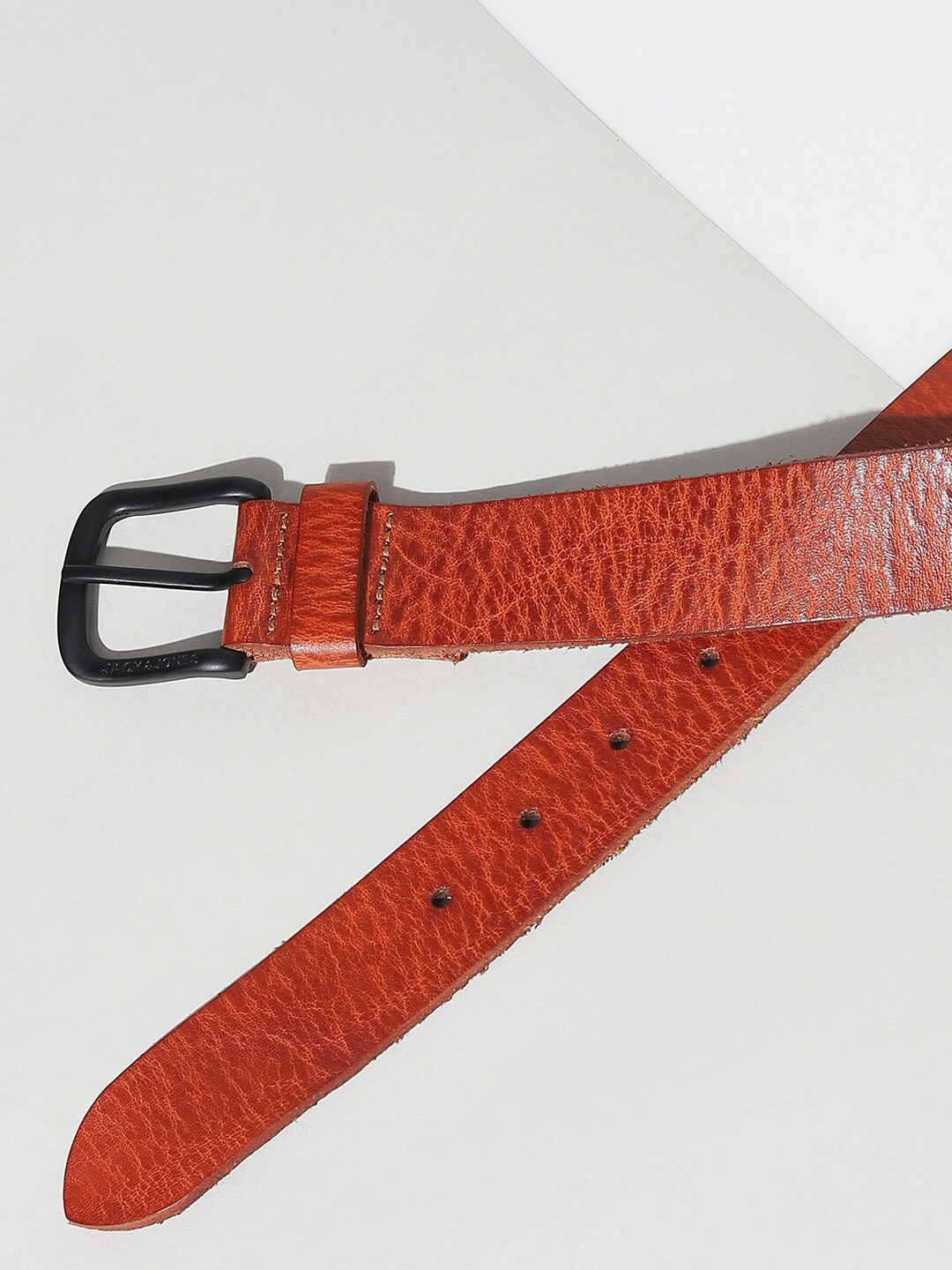 

Jack & Jones Men Brown Leather Belt