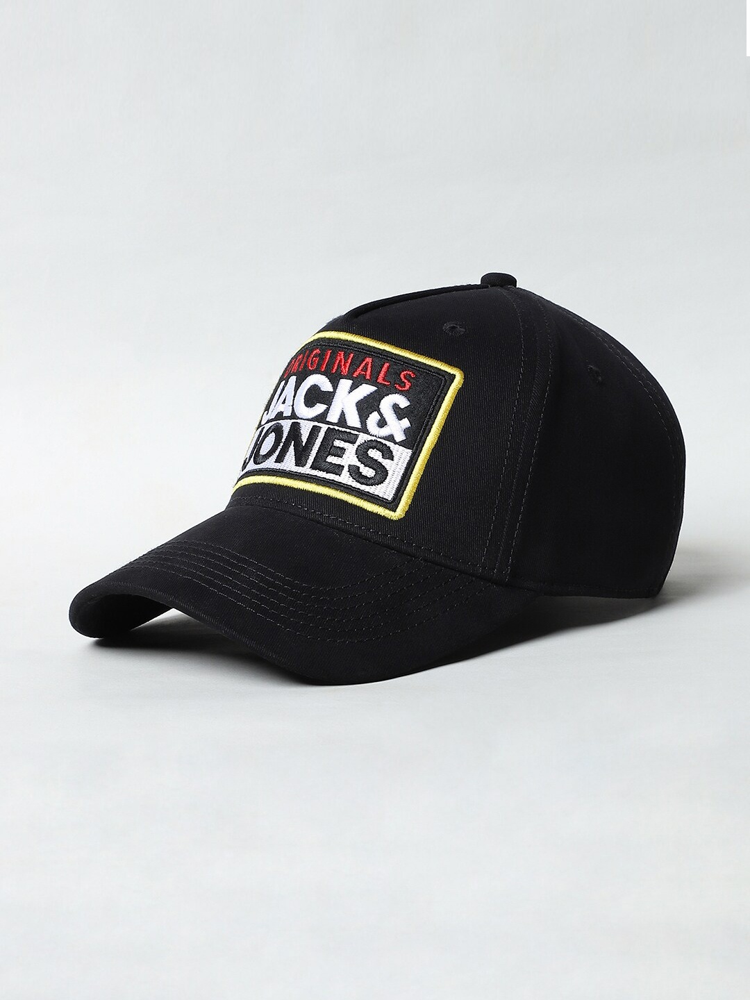 

Jack & Jones Men Black & White Cotton Embroidered Baseball Cap