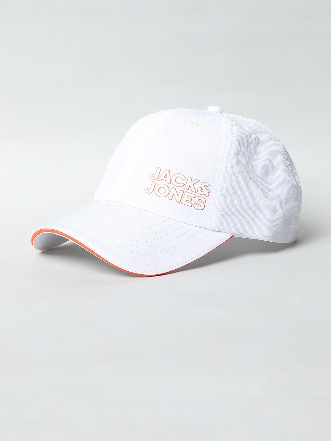 

Jack & Jones Men White & Orange Printed Baseball Cap