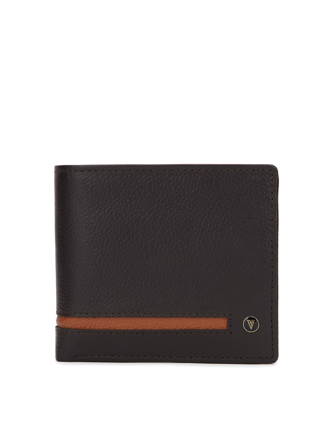 

Van Heusen Men Brown Leather Two Fold Wallet