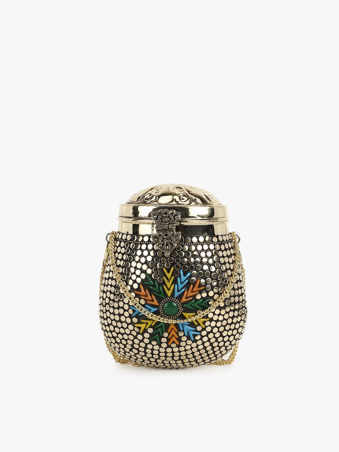 

Anekaant Women Gold-Toned Embellished Clutch