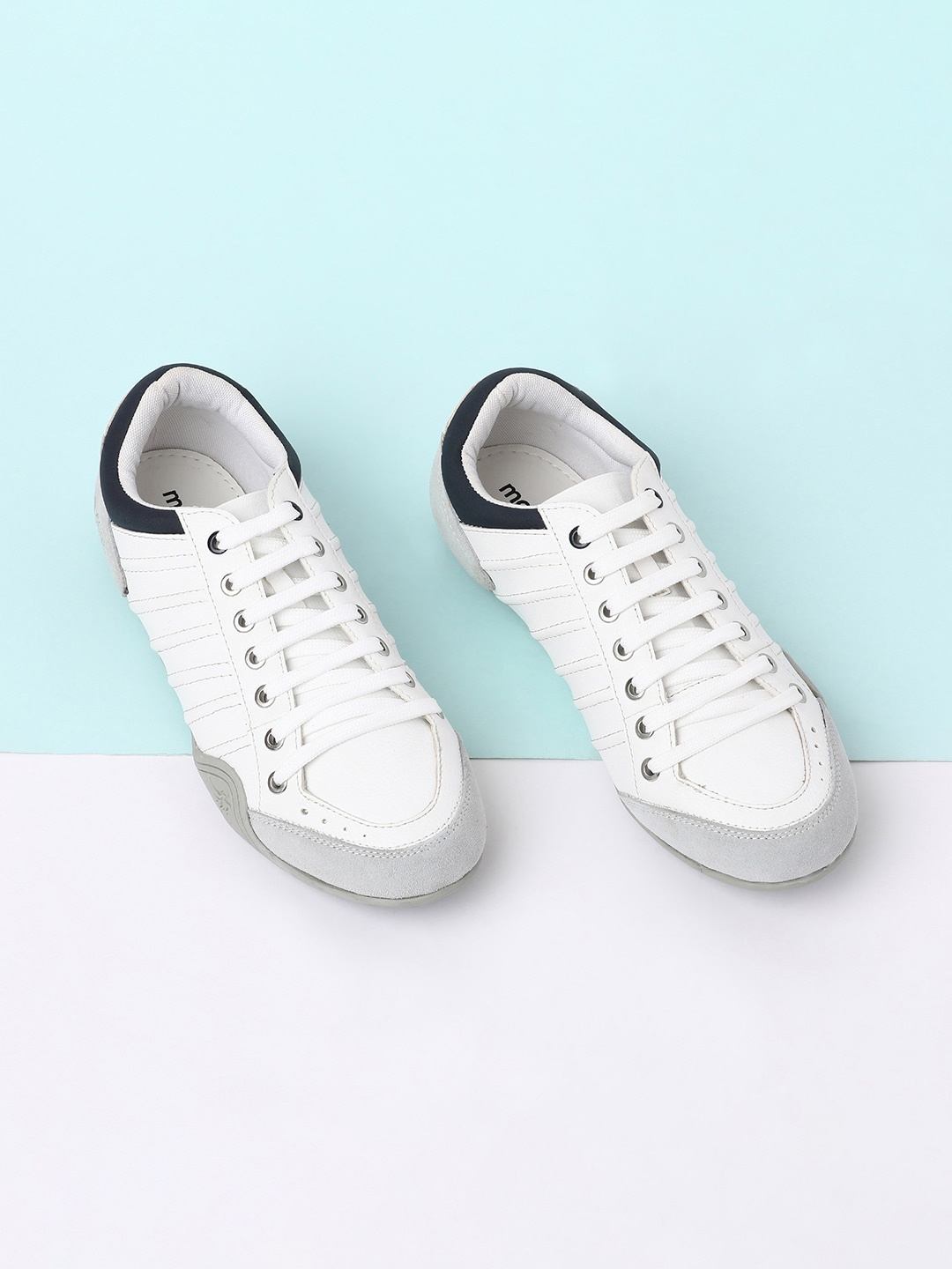 

max Men White Textured PU Espadrilles
