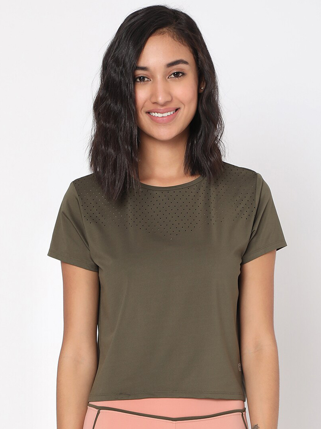 

Silvertraq Women Green Slim Fit T-shirt