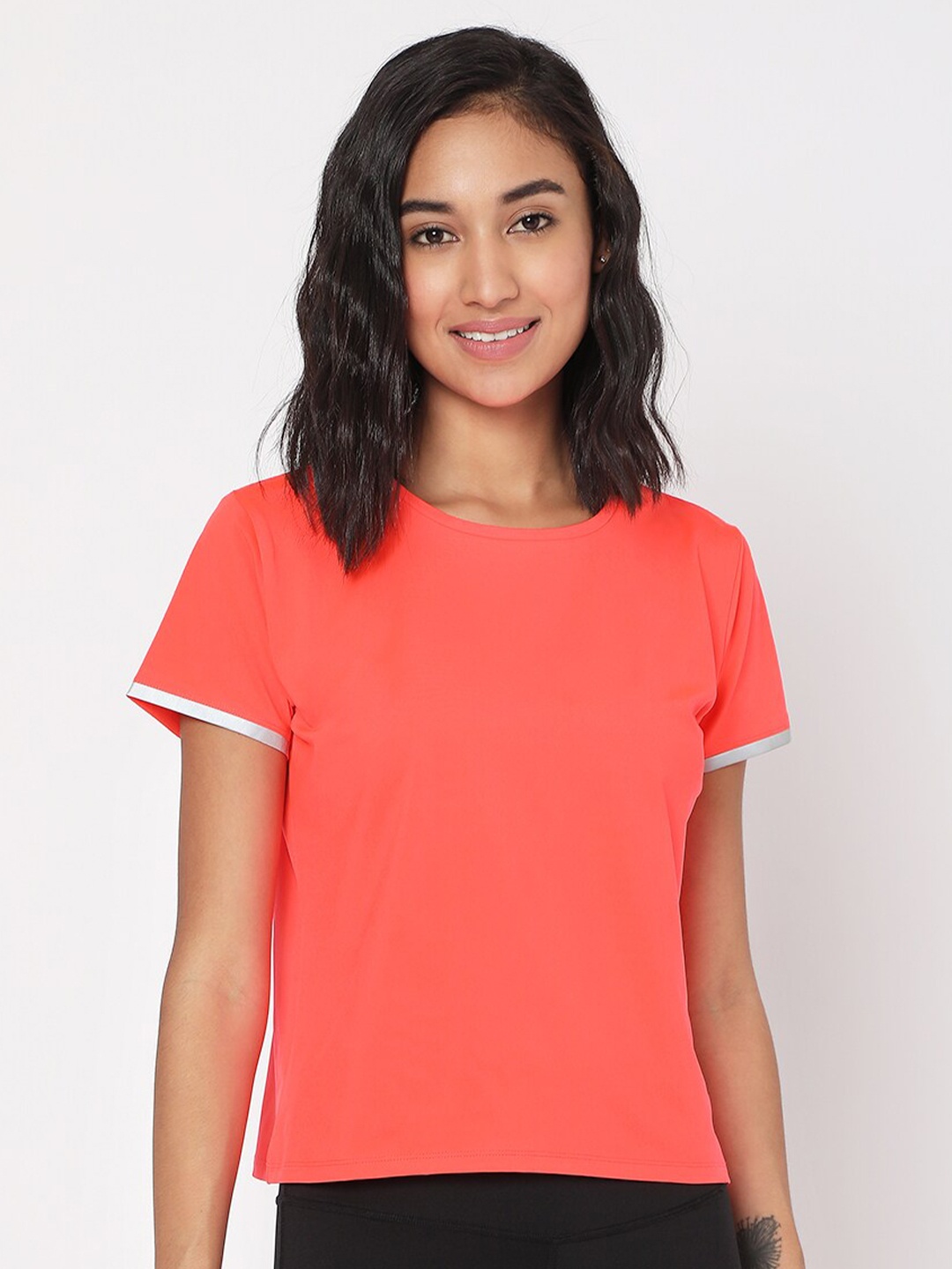

Silvertraq Women Coral Slim Fit T-shirt