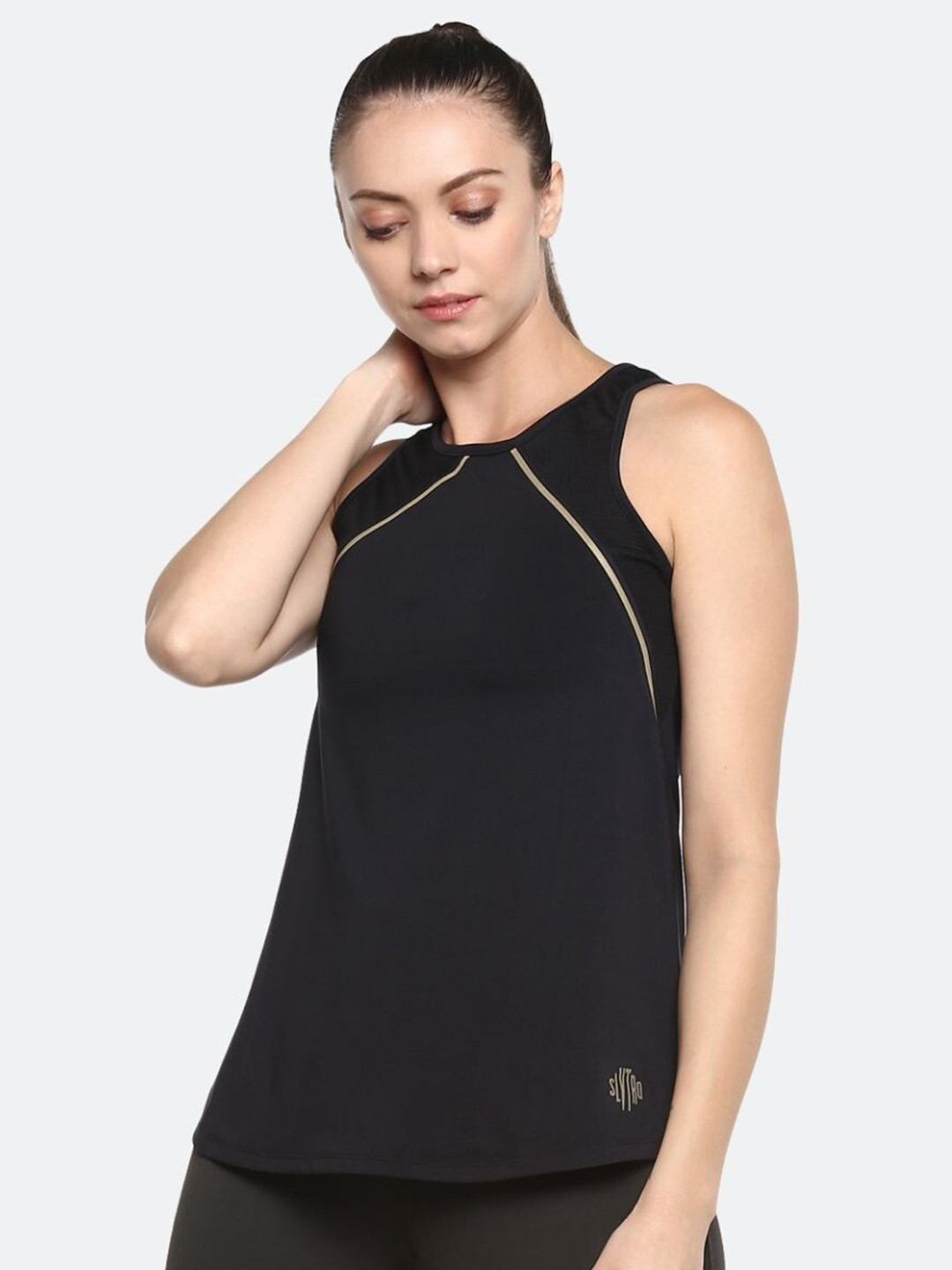 

Silvertraq Black Styled Back Top