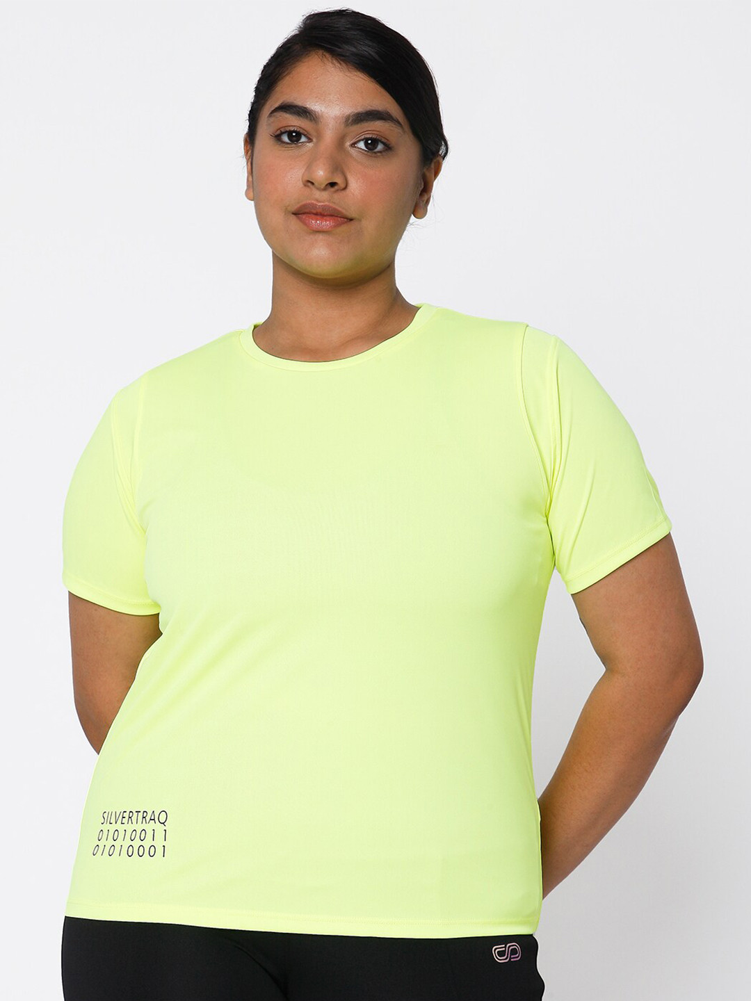 

Silvertraq Women Yellow Anti Odour Slim Fit T-shirt