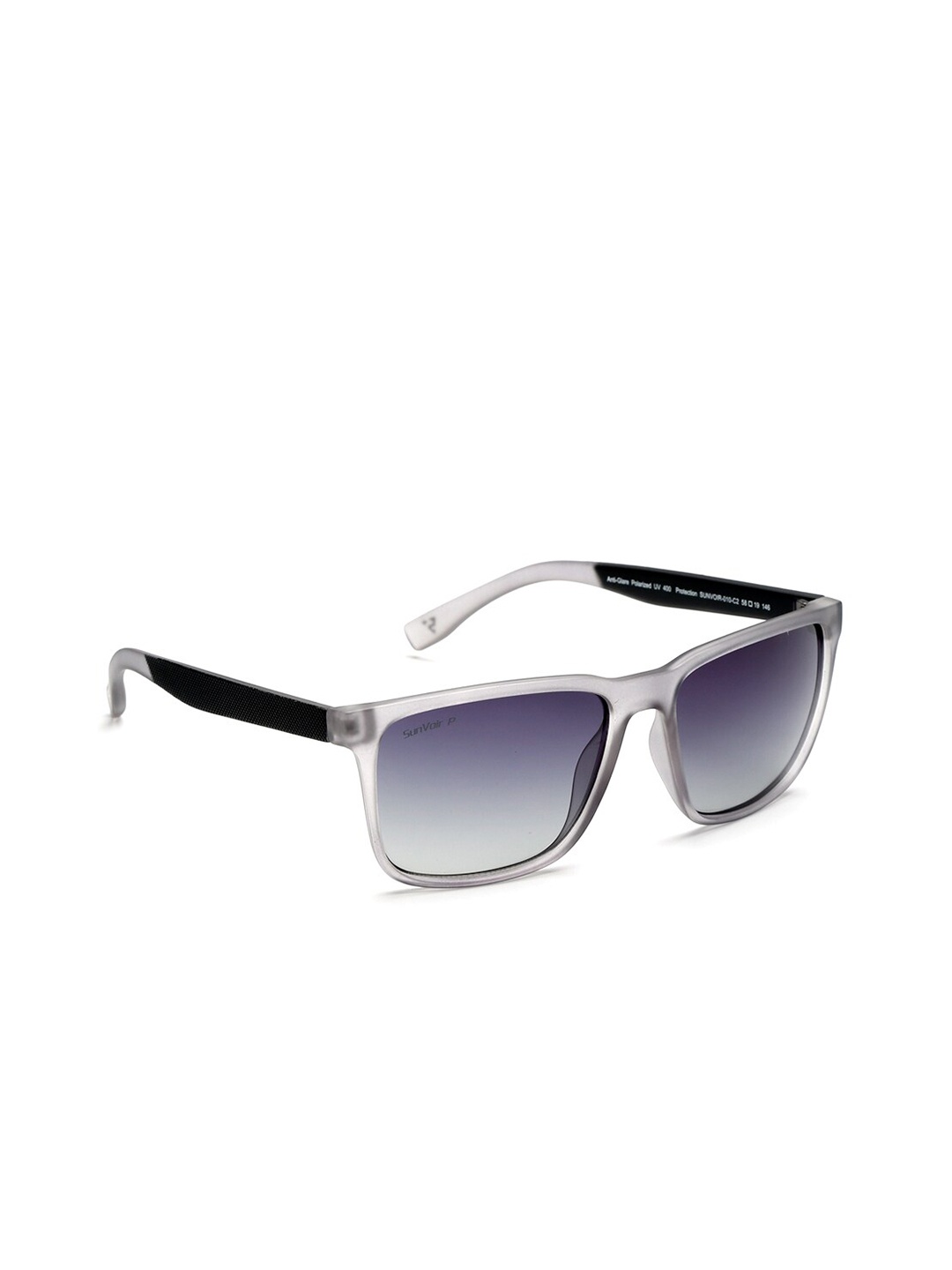 

SunVoir Unisex Grey Lens & Black Rectangle Sunglasses with Polarised Lens SUNVOIR-010-C2