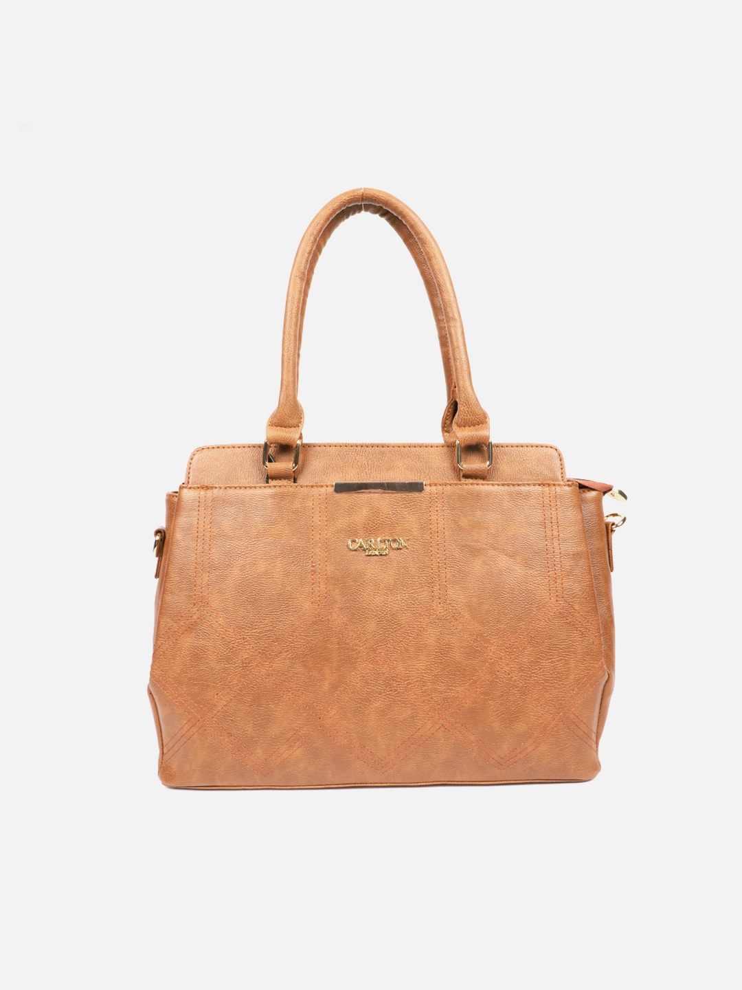 

Carlton London Brown Structured Handheld Bag