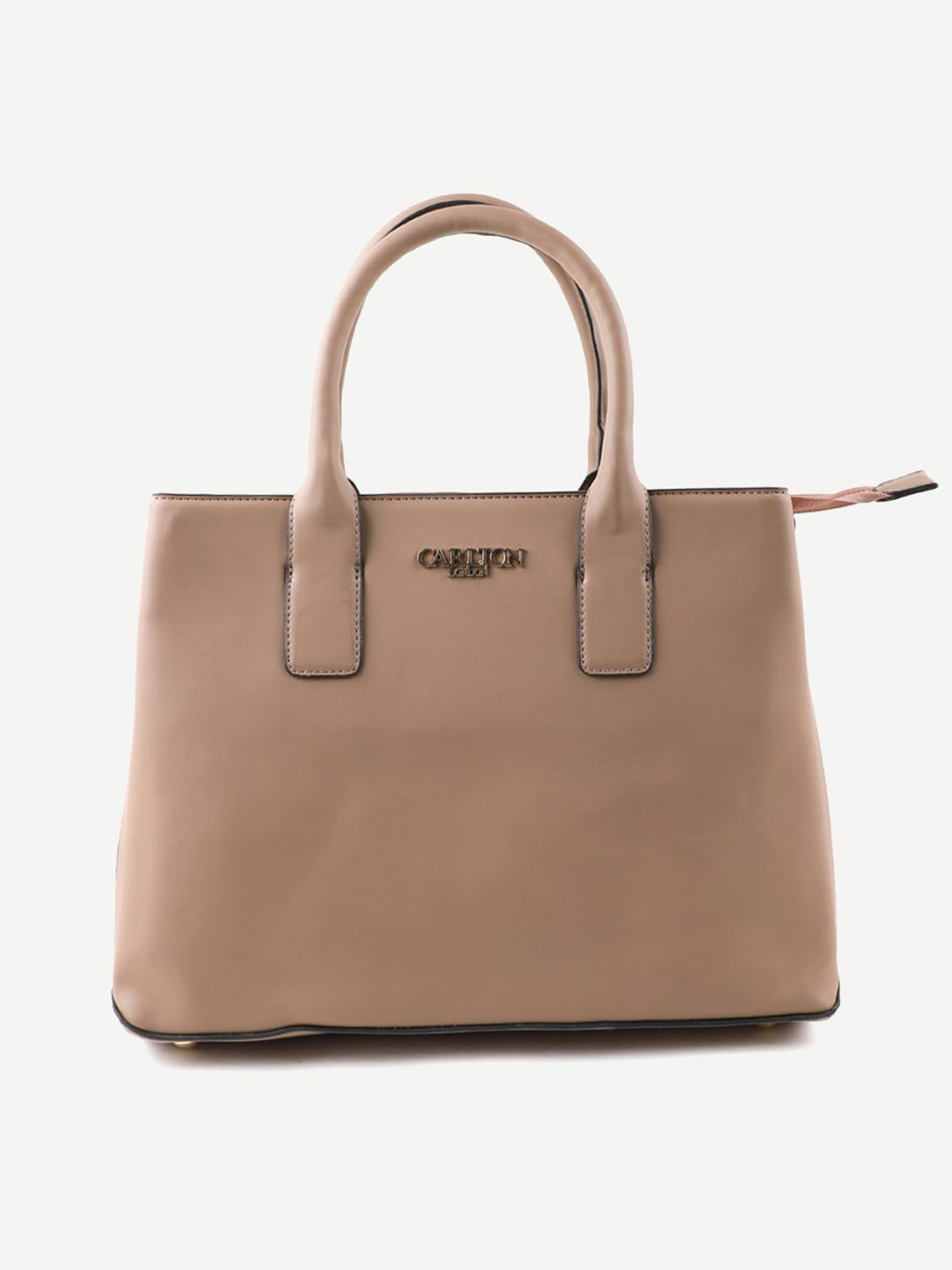 

Carlton London Taupe Structured Handheld Bag