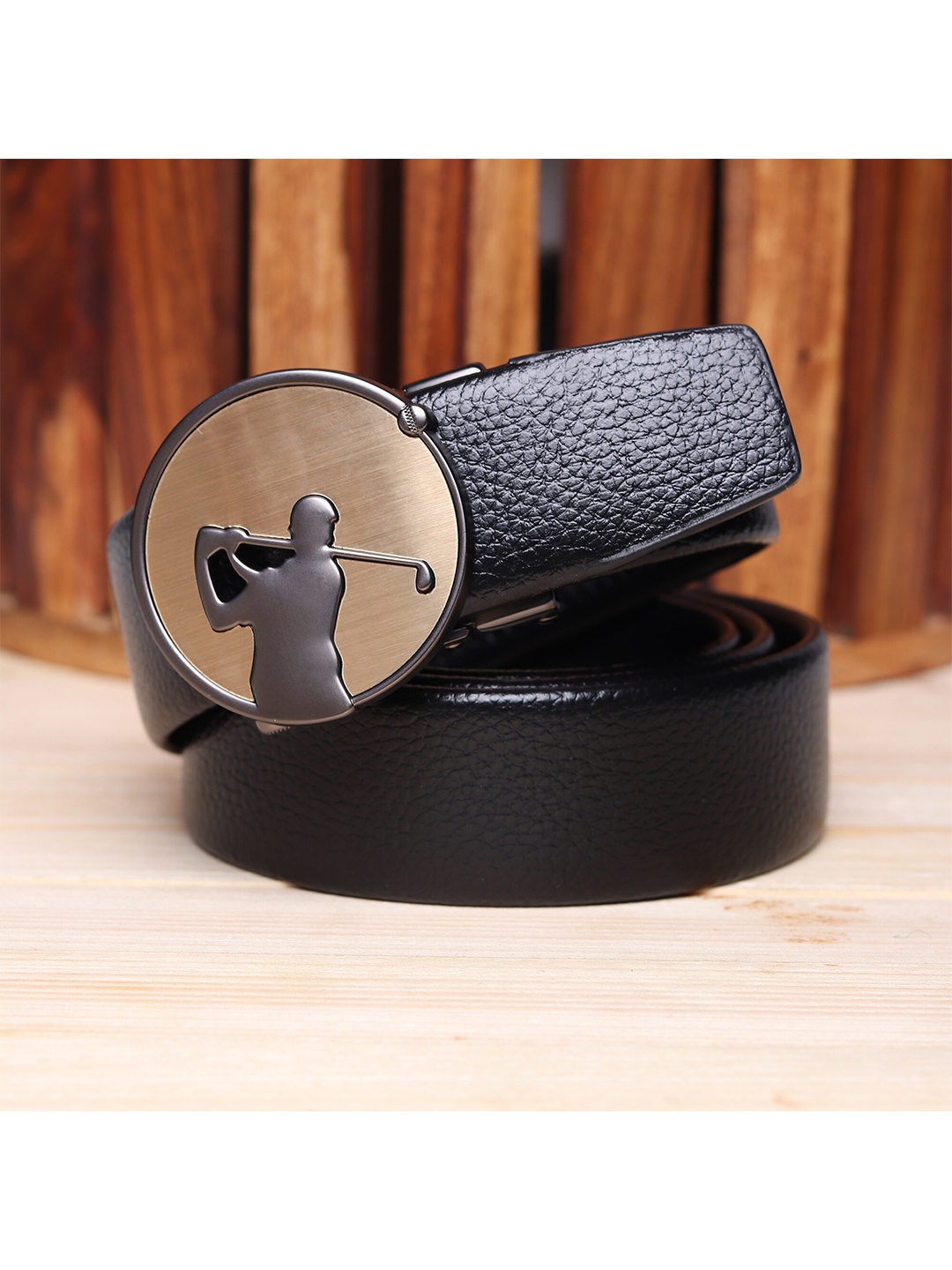 

Kastner Men Black Textured Formal Belt