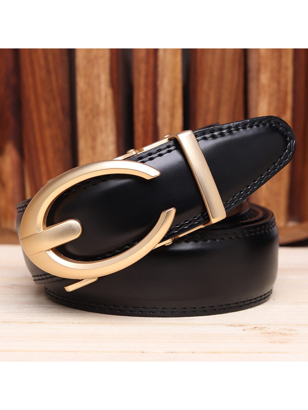 

Kastner Men Black Solid Artificial Leather Formal Belt
