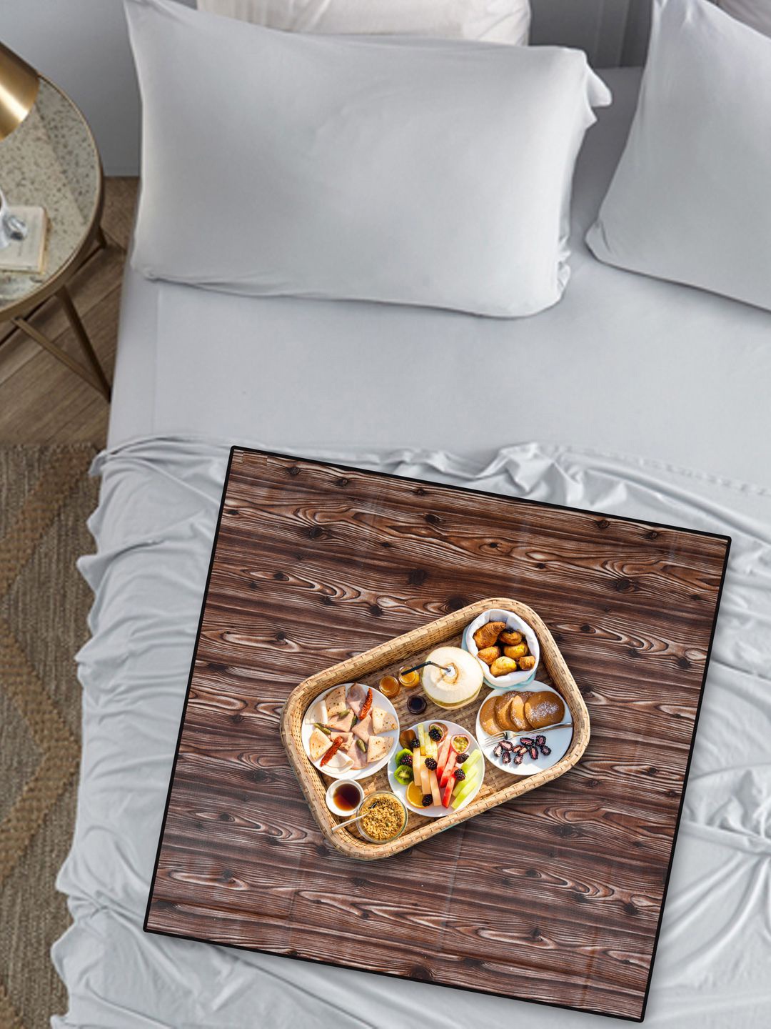 

DREAM WEAVERZ Coffee Brown Waterprrof Bed Server Food Mat