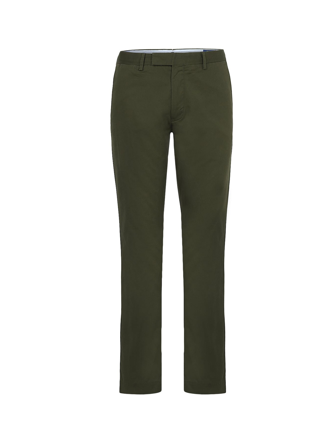 

Polo Ralph Lauren Men Olive Green Regular Fit Pure Cotton Trousers