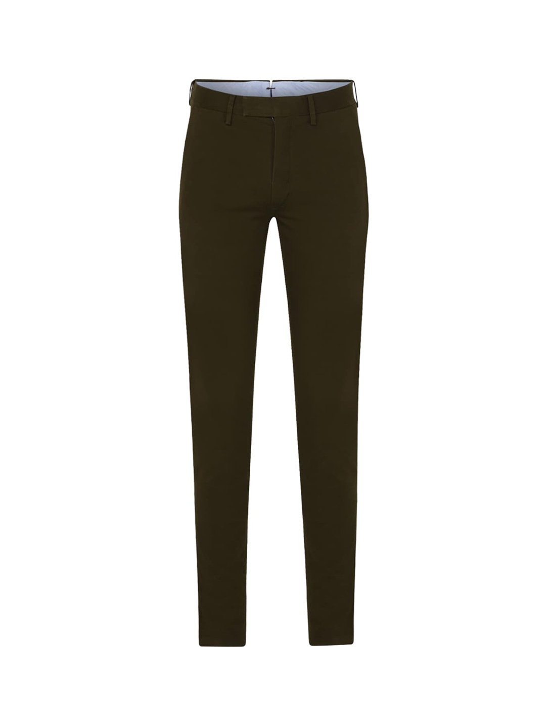 

Polo Ralph Lauren Men Olive Green Solid Cotton Trousers